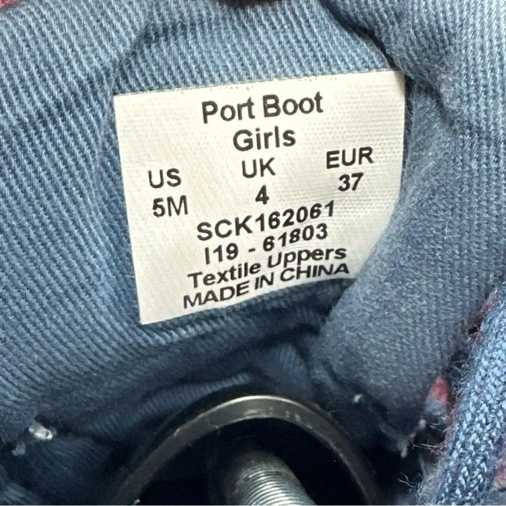 Sperry Girl's Port Boot Girls Size 5M Purple Blue Shoes